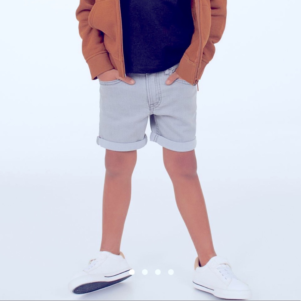 H&M Boys Slim Fit Denim Distressed Shorts